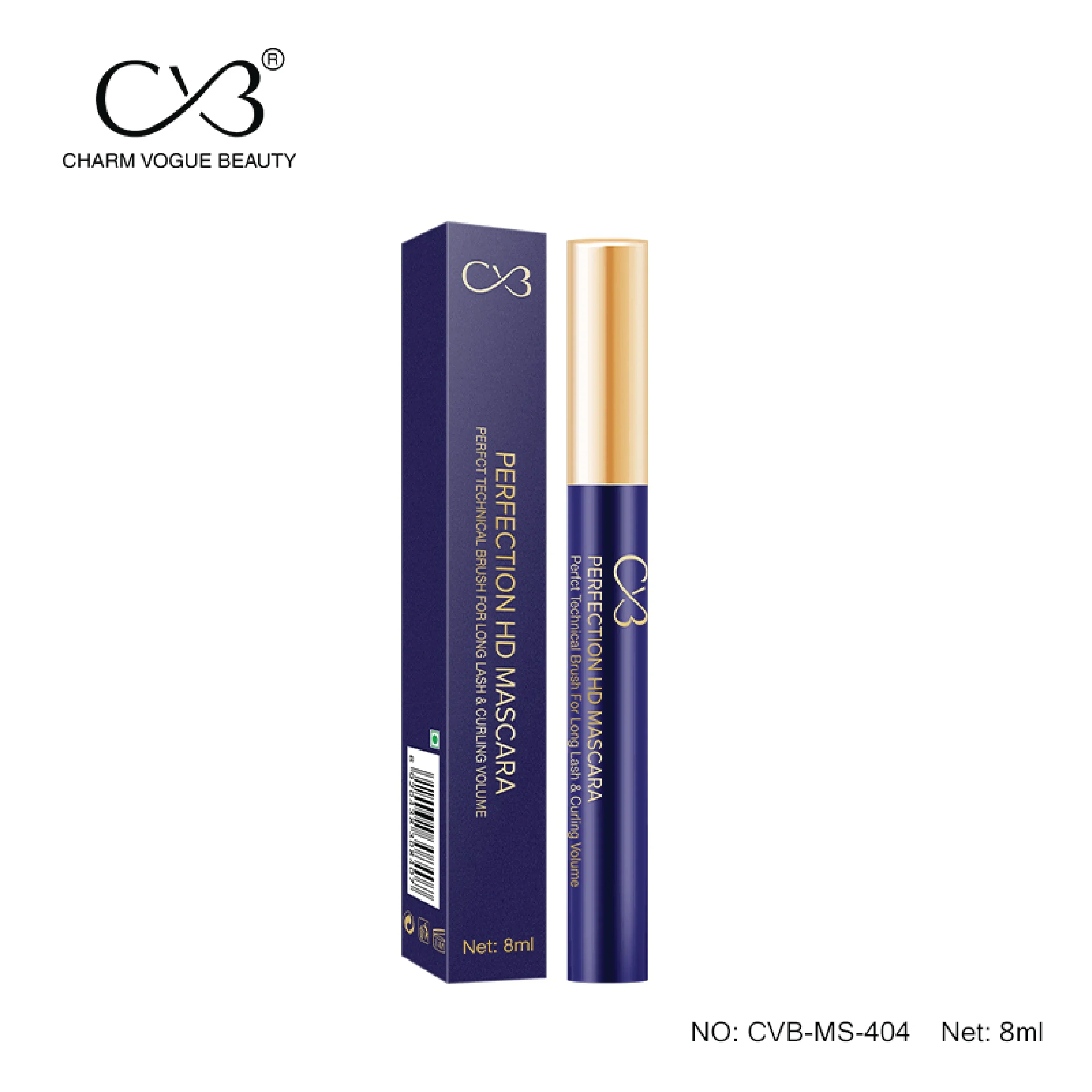 CVB PERFECTION HD MASCARA  PERFECT TECHNICAL BRUSH FOR LONG LASH & CURLING VOLUME NET 8ML - Image 2