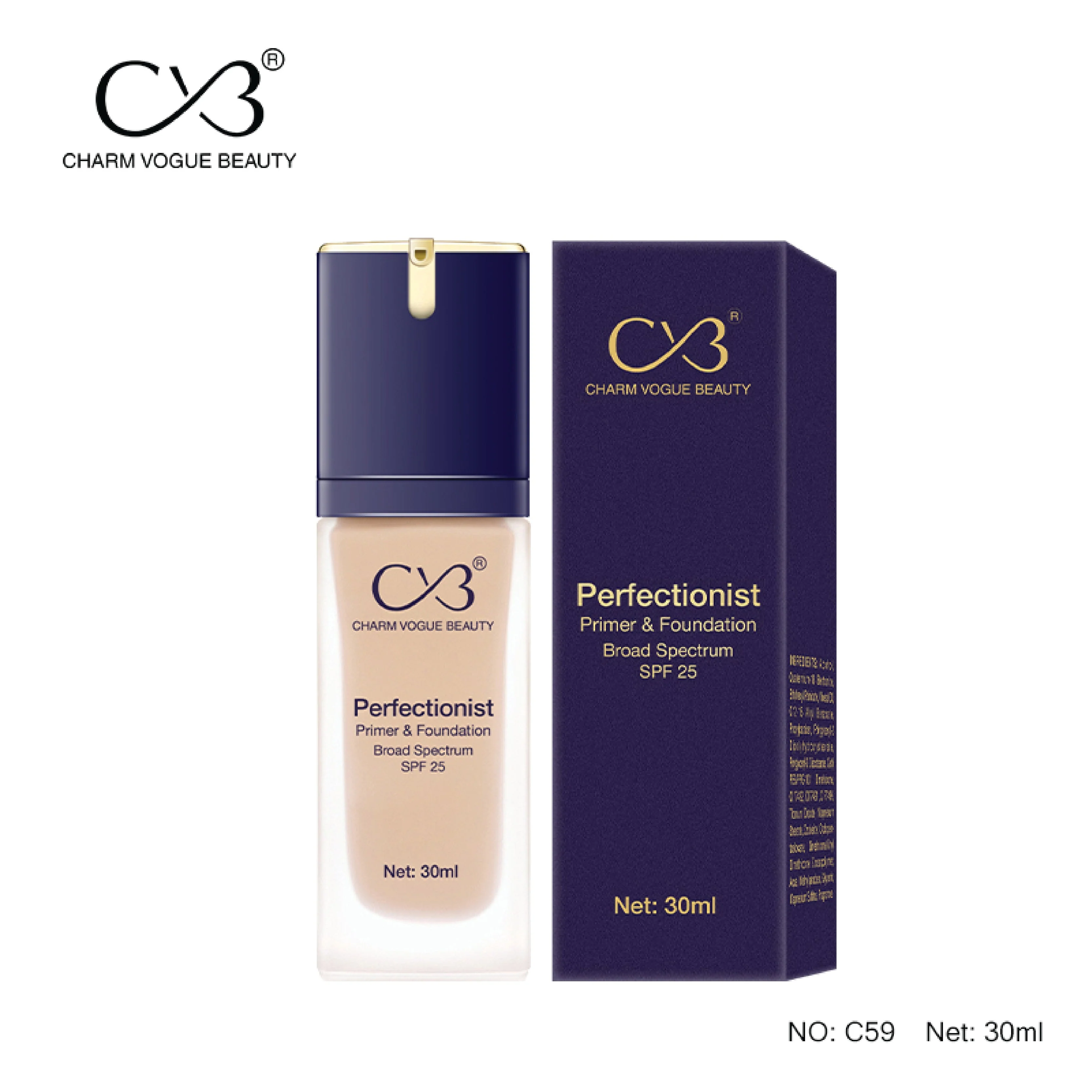 CVB Perfectionist Primer & Foundation Broad  Specrum Spf 25 - Image 2