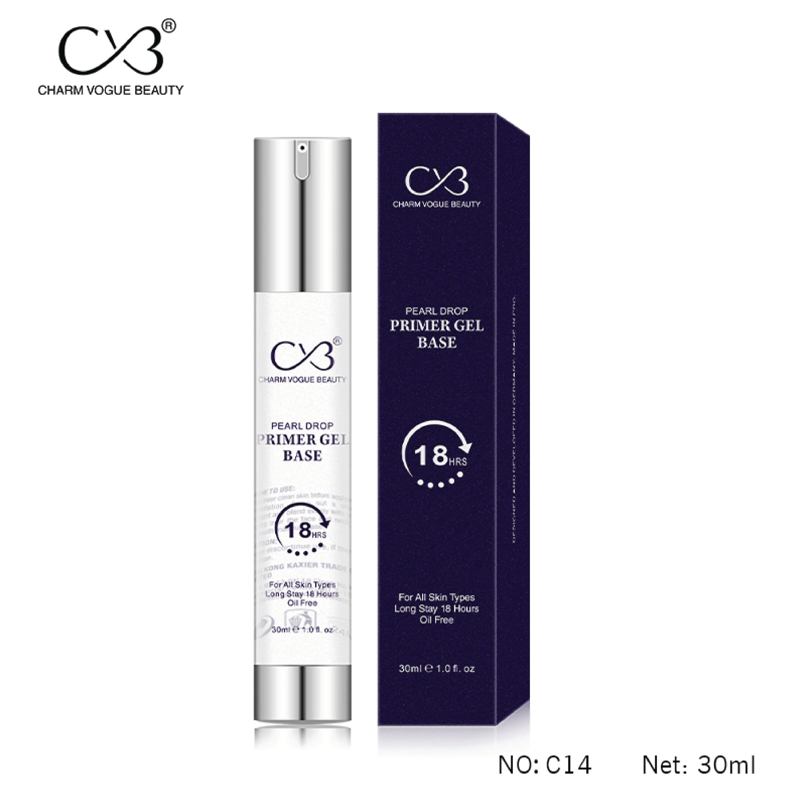 CVB Primer Gel Base Pearl Drop Long Stay 18 Hours Oil Free C14 - Image 7