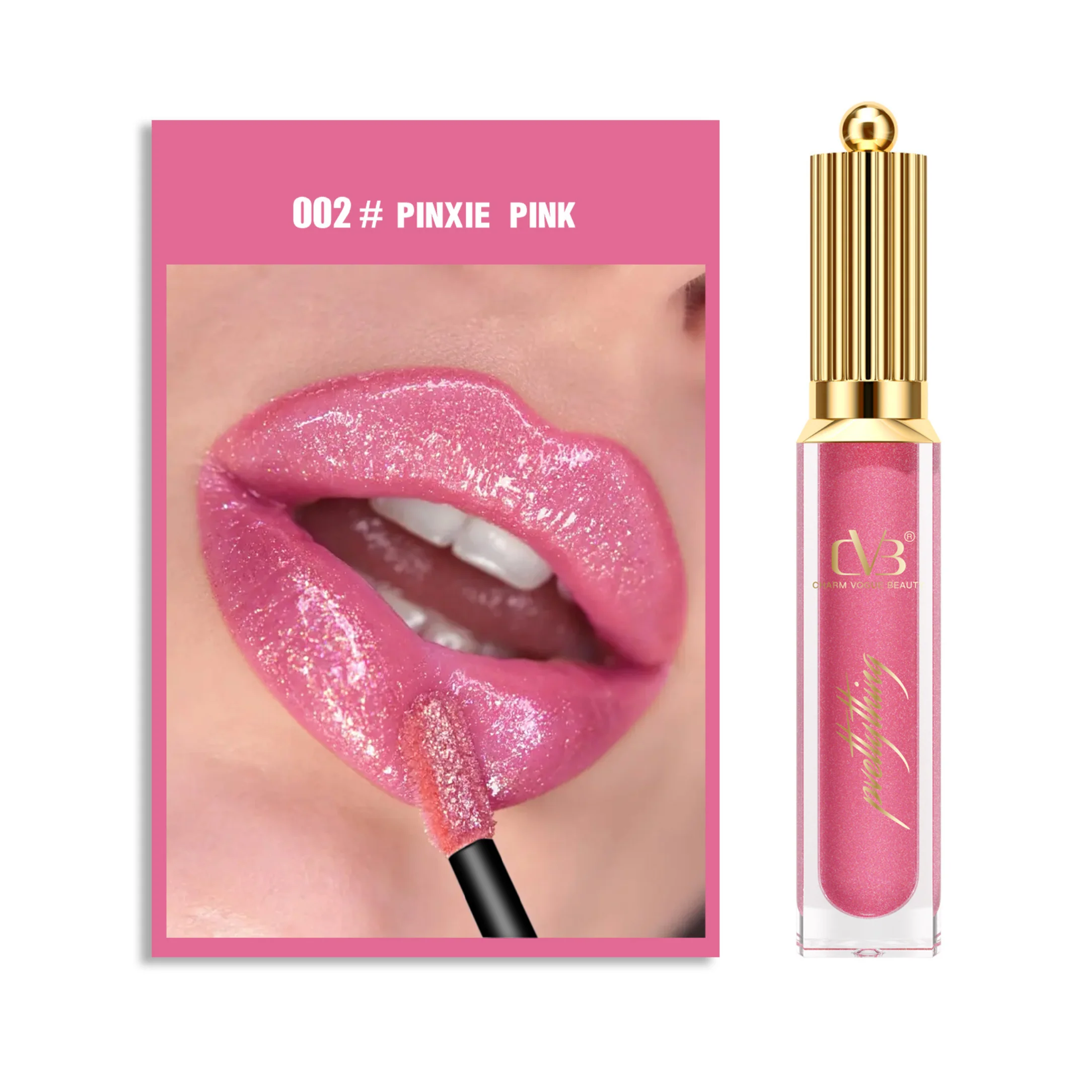 CVB SHIMMER BOMB LIPGLOSS WITH VITAMIN E SUPER SOFT PIGMENT C-158 - Image 5