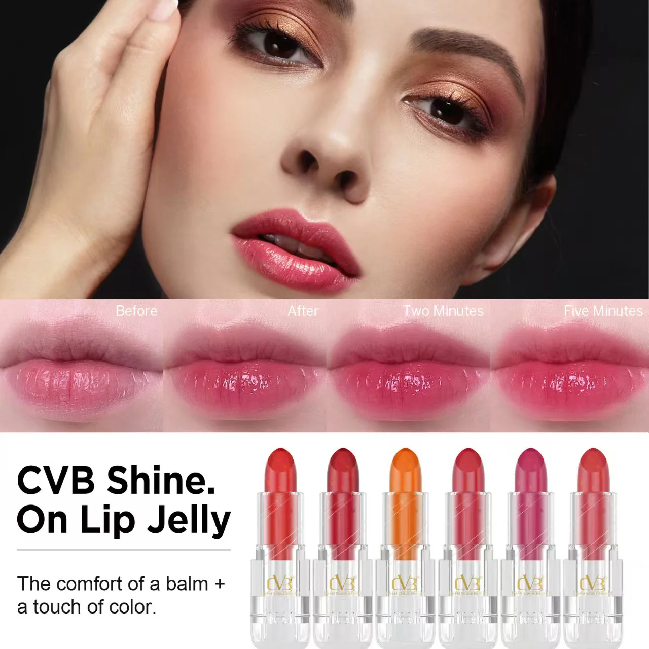 CVB Shine .On Lip Jelly  Everyday Lip Gloss C-265 - Image 4