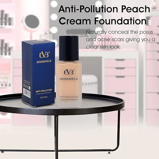 CVB Skin Shield Foundation Anti Pollution Peach Cream Foundation - Image 7