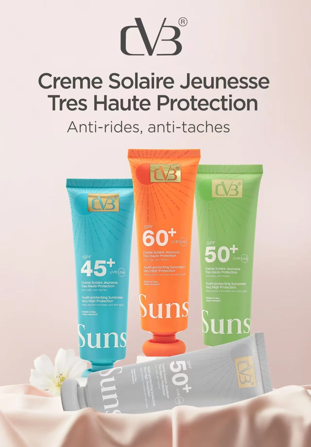 Cvb Sunscreen SPF S0+++ UVB UVA Youth-protecting sunscreen very protection wrinkles and Dark Spots c-240C - Image 4