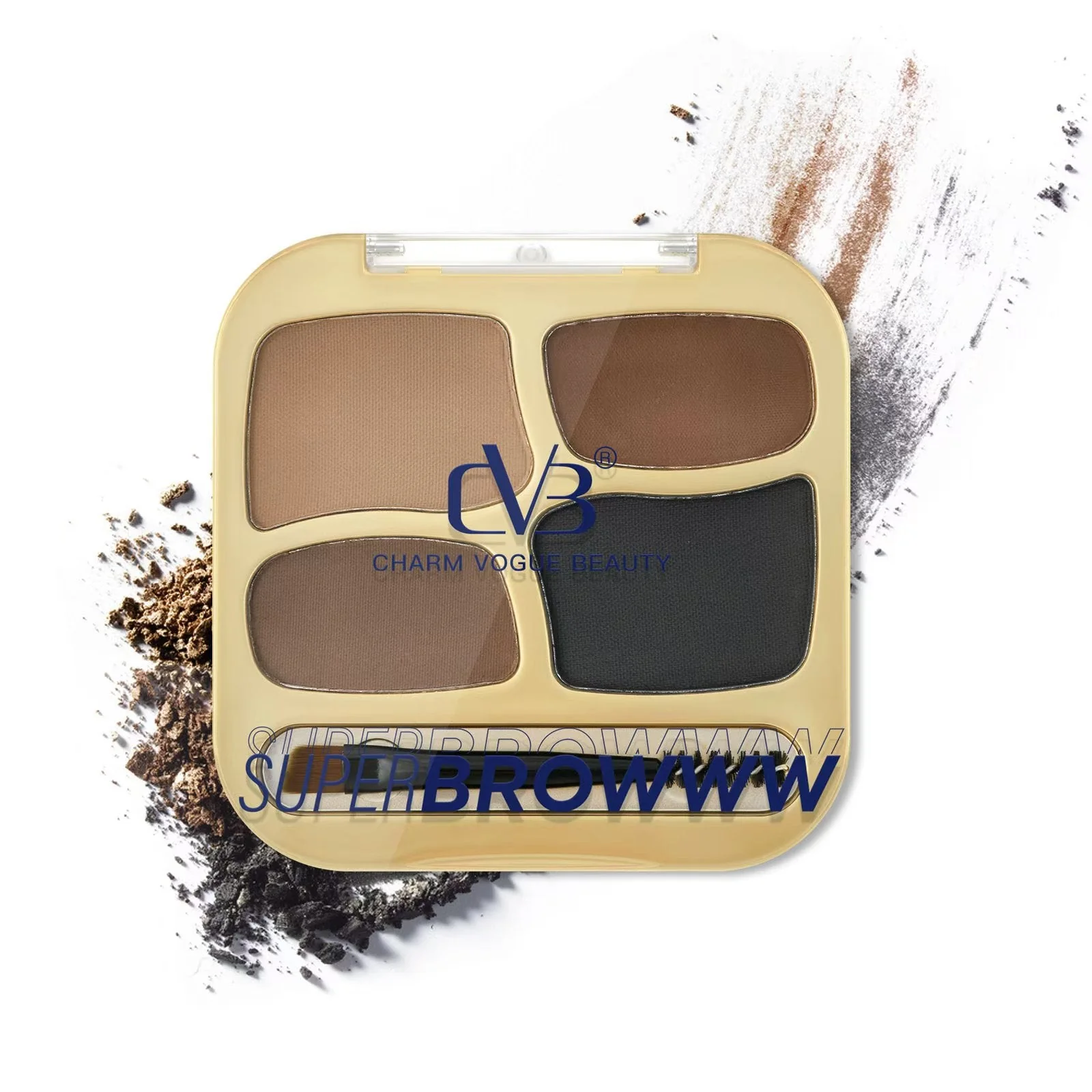 CVB Super Broww the ultimate brow palette Cream & Powder Eyebrow palette 4 Colors  C217 - Image 3
