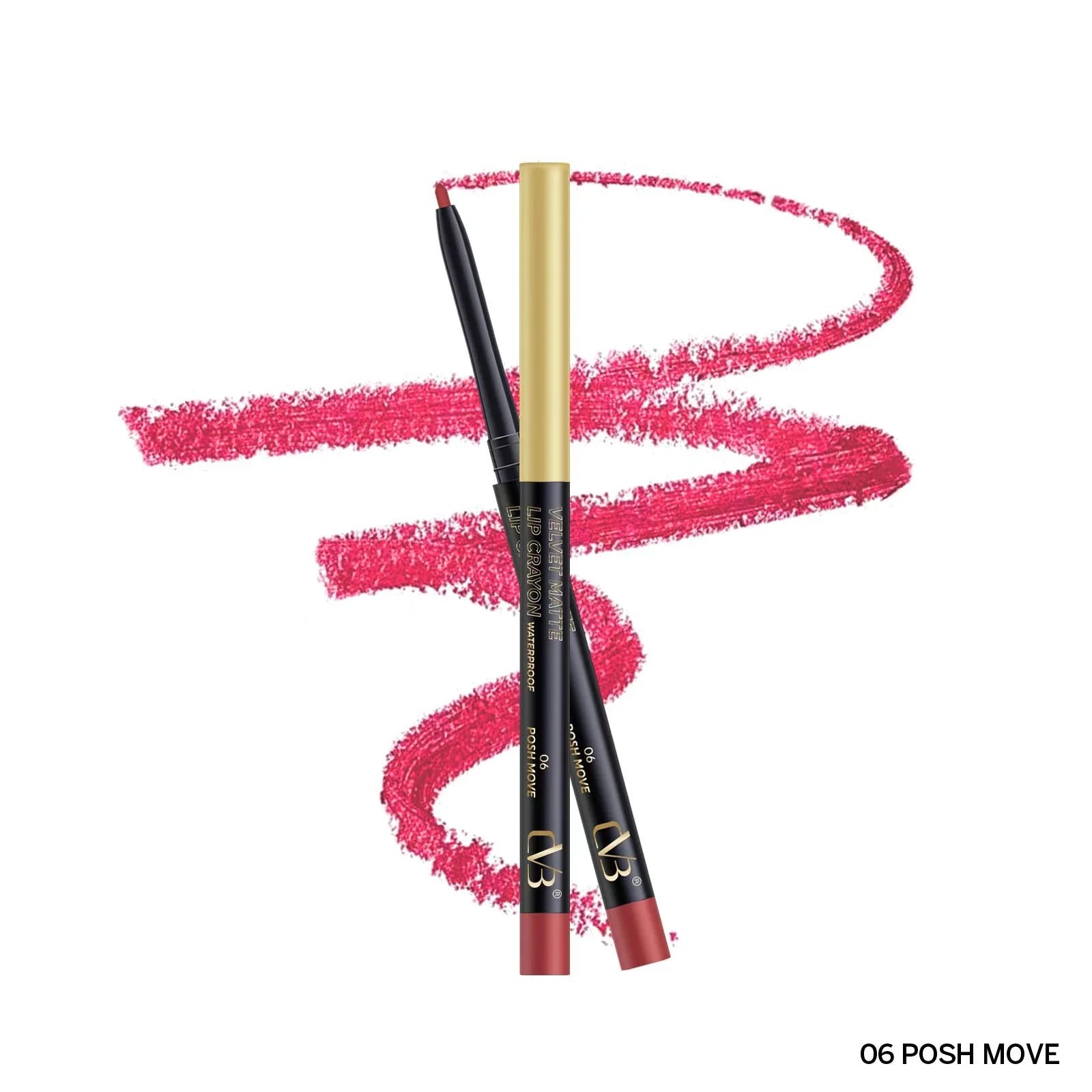CVB  Velvet Matte Lip Crayon Wateroroof Color Contour  C189 - Image 19