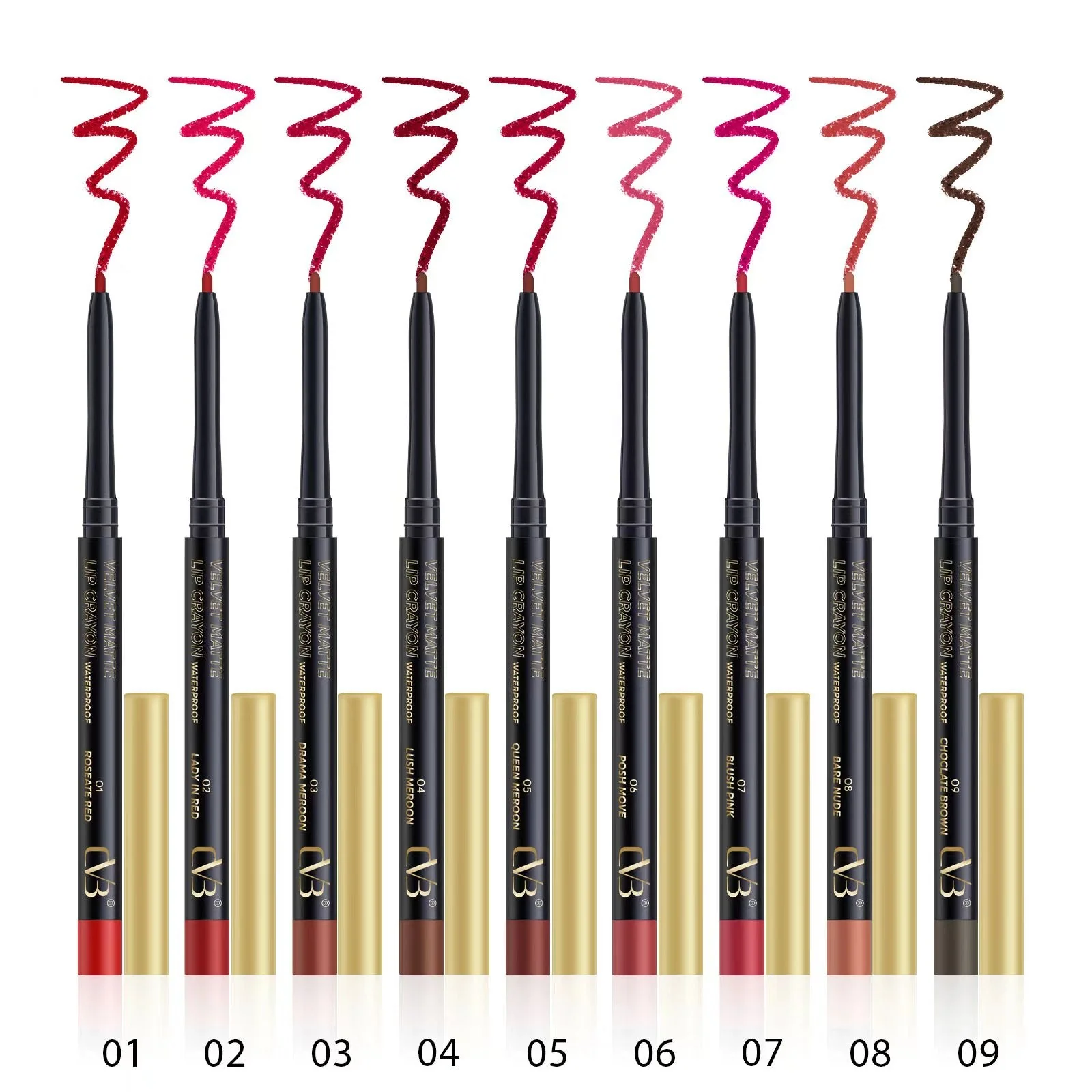 CVB  Velvet Matte Lip Crayon Wateroroof Color Contour  C189 - Image 4