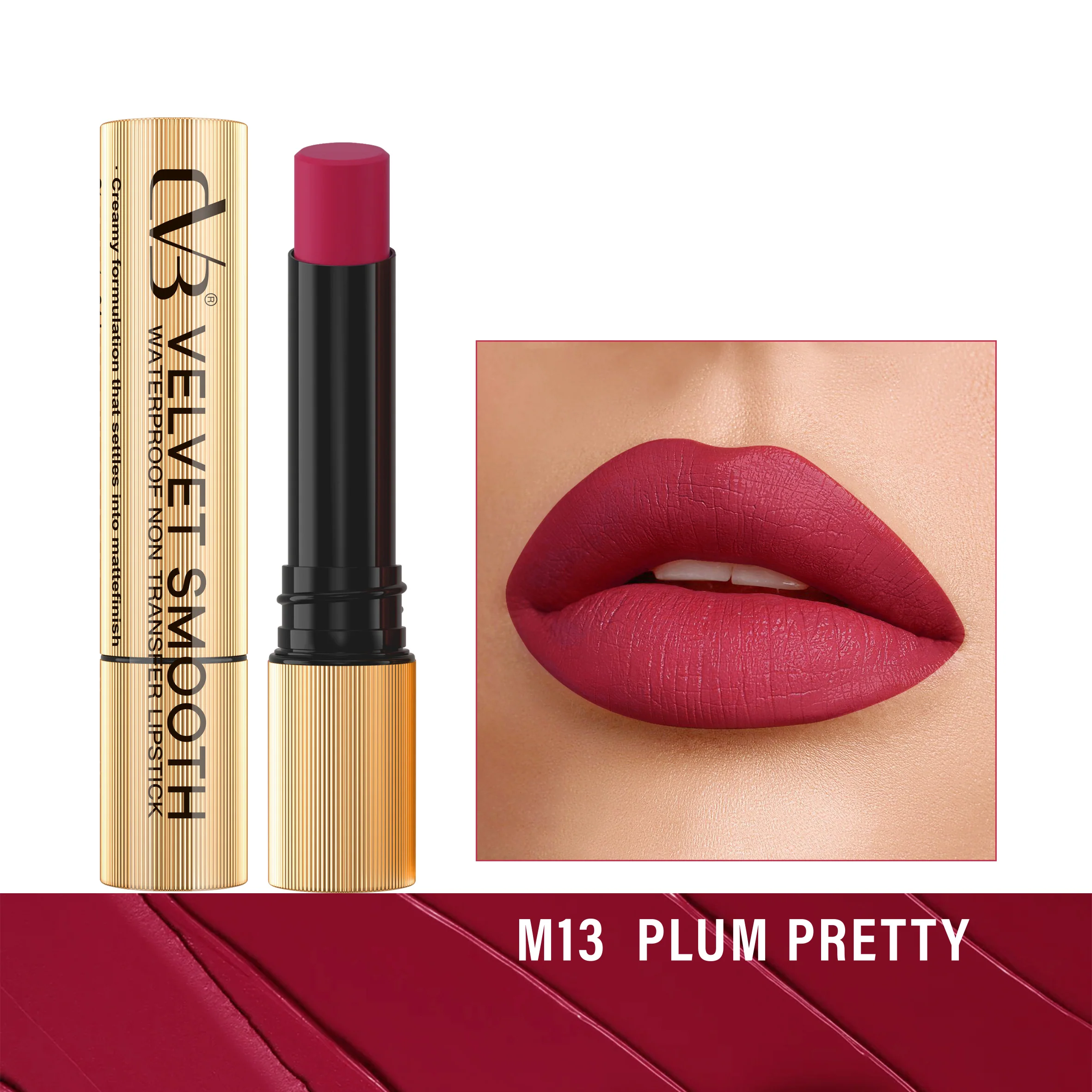 CVB Velvet Smooth Waterproof Non Transfer Lipstick C166 - Image 14