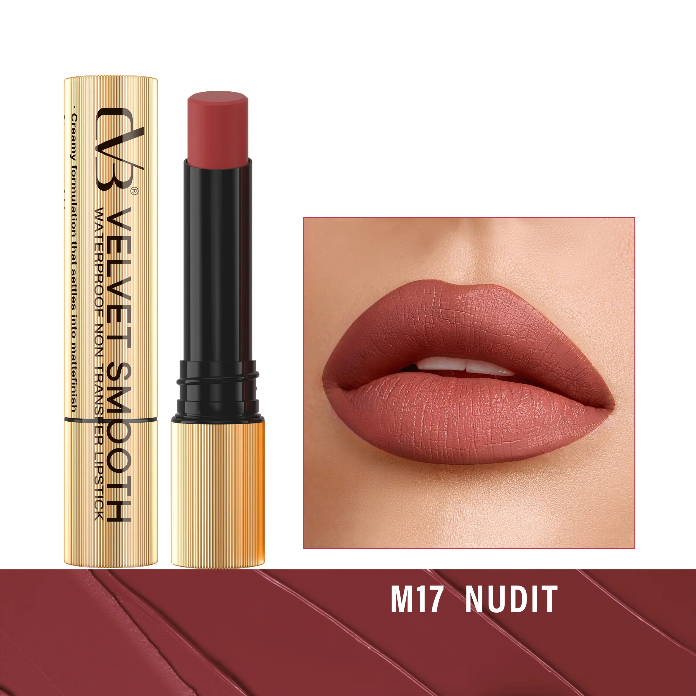 CVB Velvet Smooth Waterproof Non Transfer Lipstick C166 - Image 18