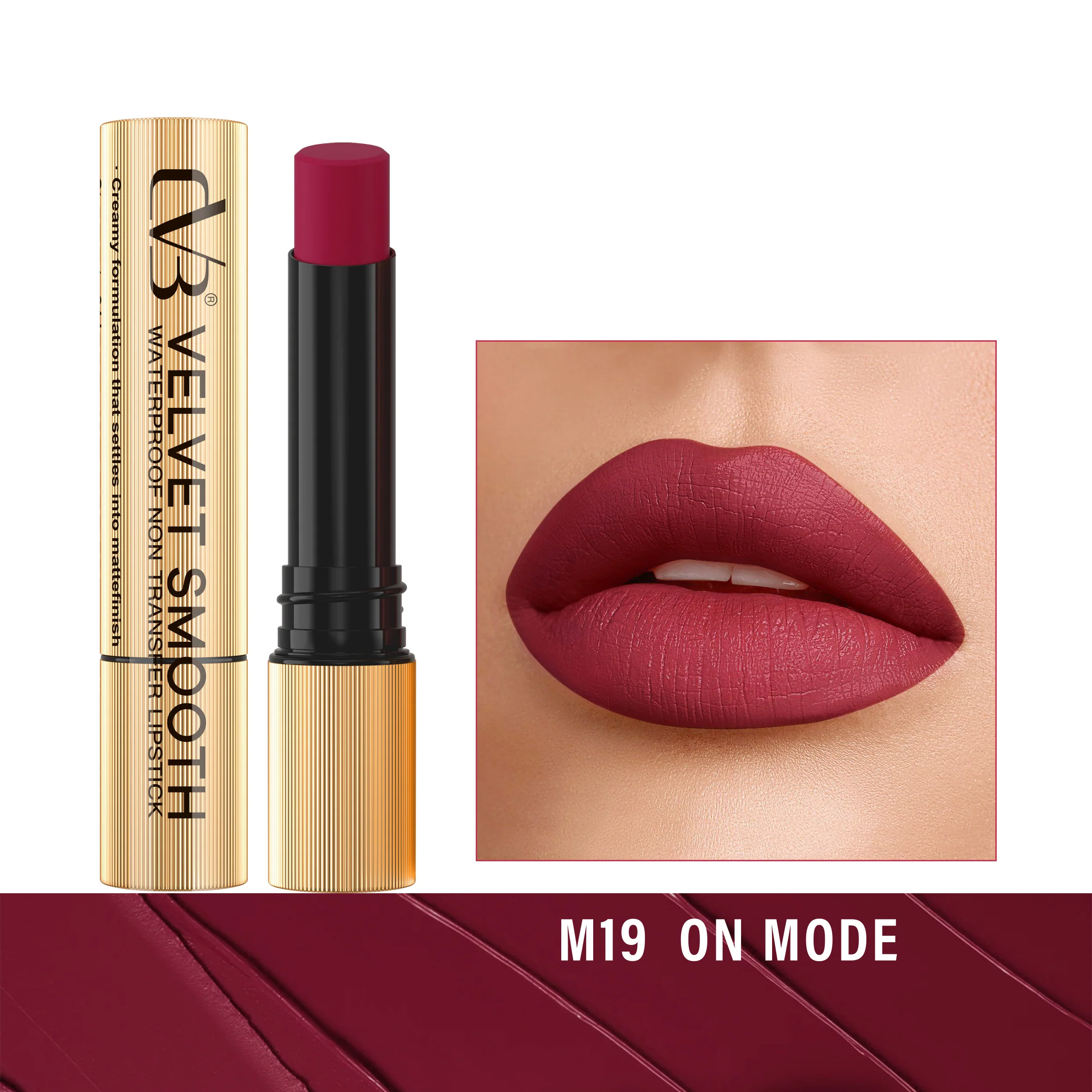 CVB Velvet Smooth Waterproof Non Transfer Lipstick C166 - Image 20