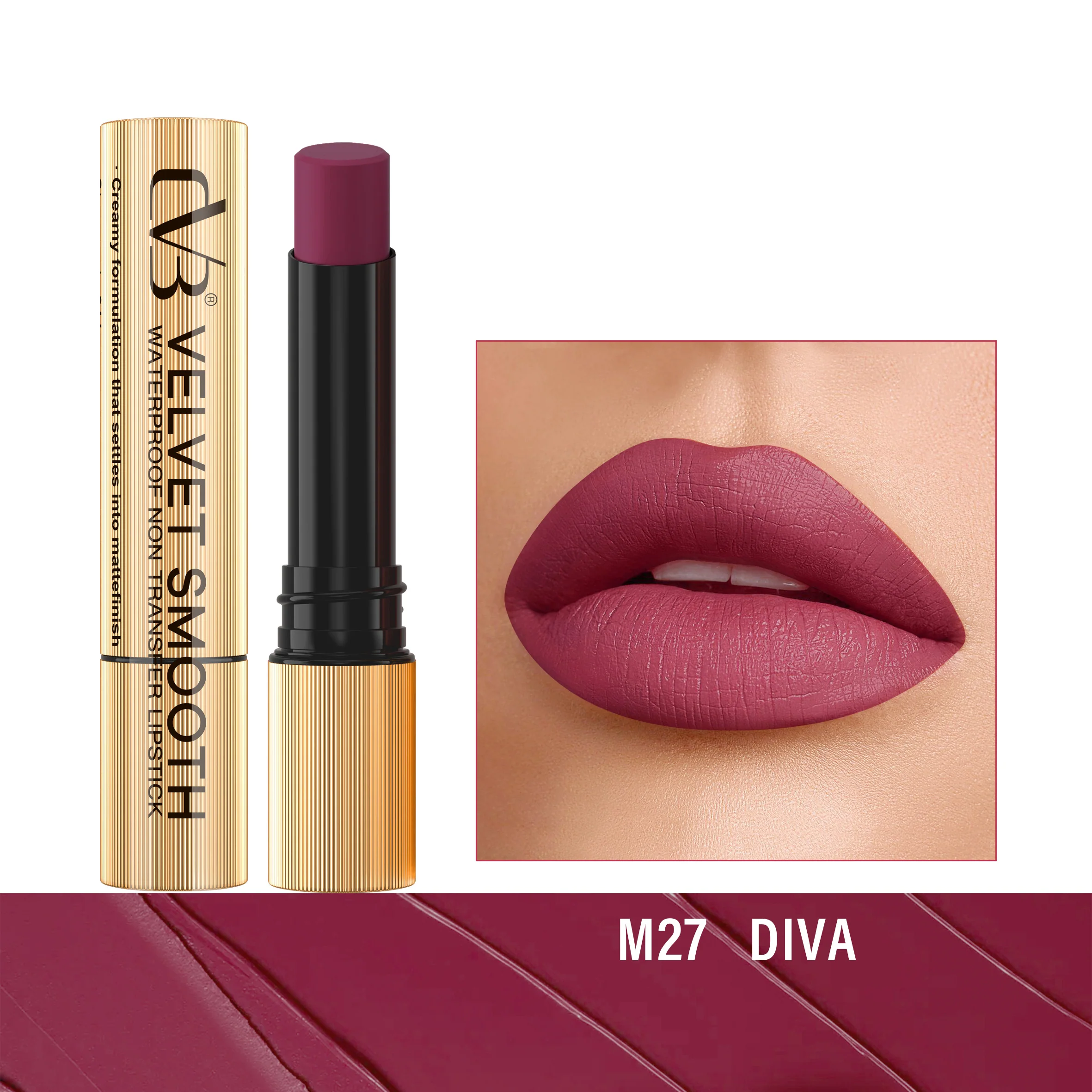 CVB Velvet Smooth Waterproof Non Transfer Lipstick C166 - Image 27
