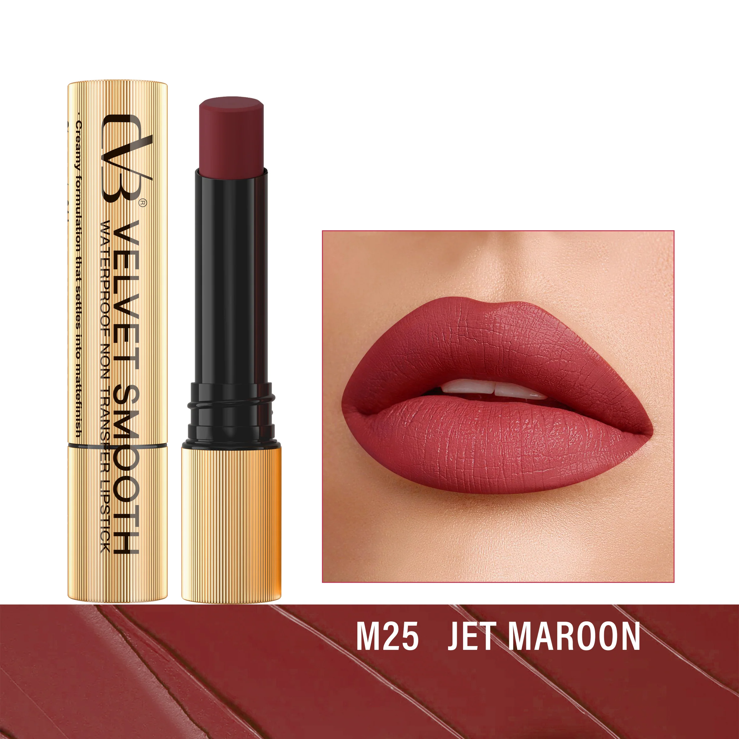 CVB Velvet Smooth Waterproof Non Transfer Lipstick C166 - Image 29