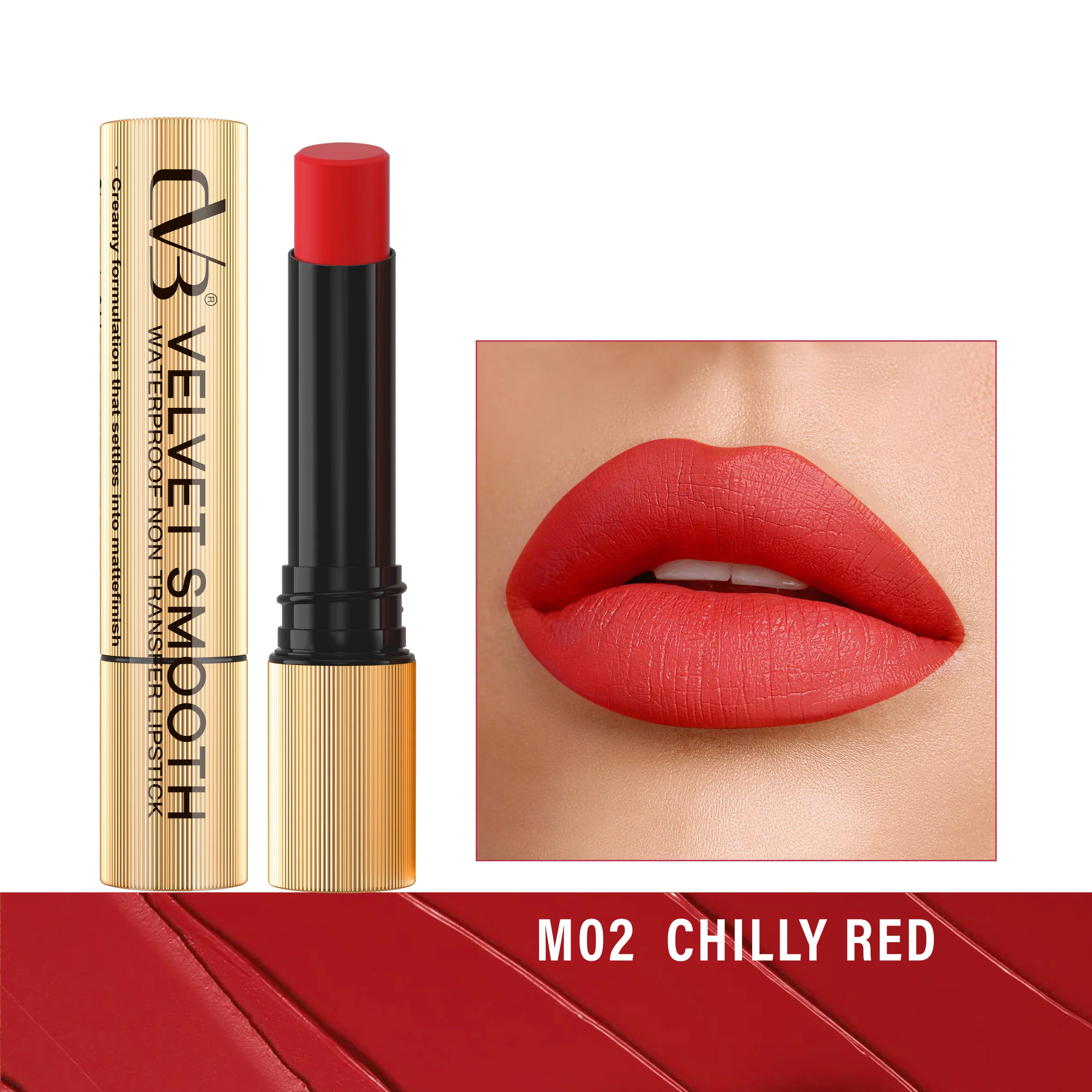 CVB Velvet Smooth Waterproof Non Transfer Lipstick C166 - Image 3