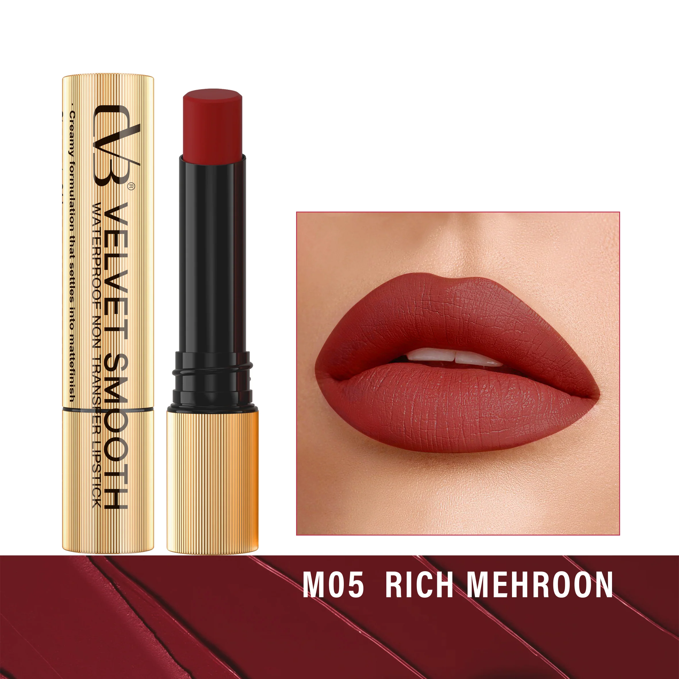 CVB Velvet Smooth Waterproof Non Transfer Lipstick C166 - Image 6