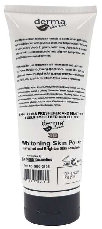 Derma Clean 3D Whitening Skin Polish 120 ML - Image 2