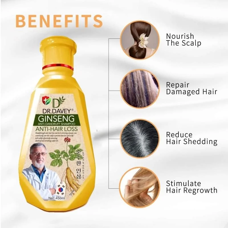 Dr. Davey Anti-hair loss Ginseng Biotin Shampoo - Image 2
