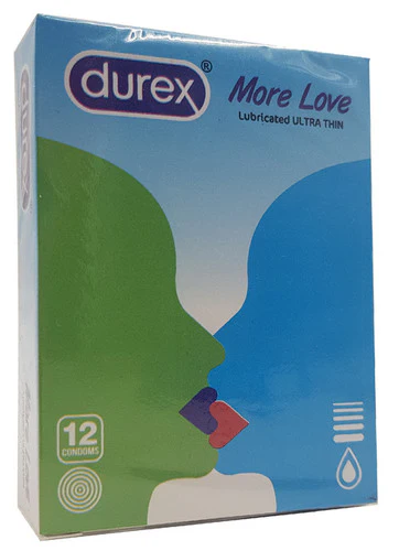 Durex More Love Lubricated Ultra Thin Condoms 12 Pieces