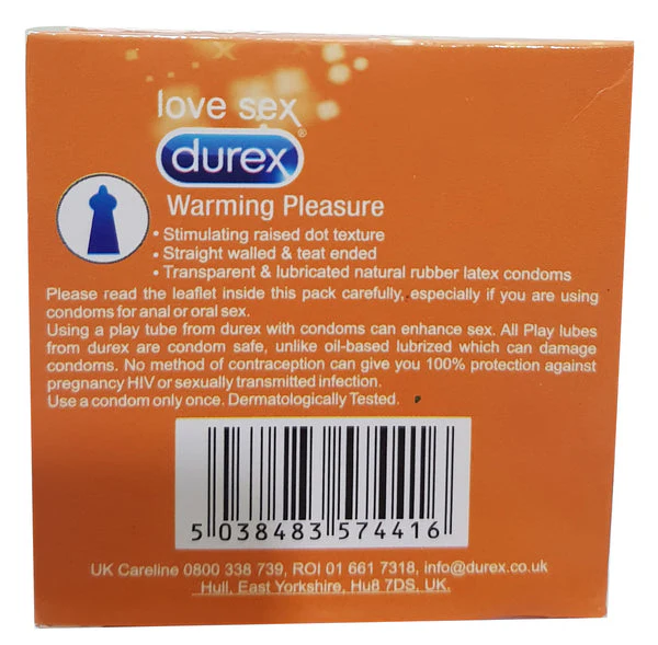 Durex Warming Pleasure Condoms - 3 Pieces - Image 2