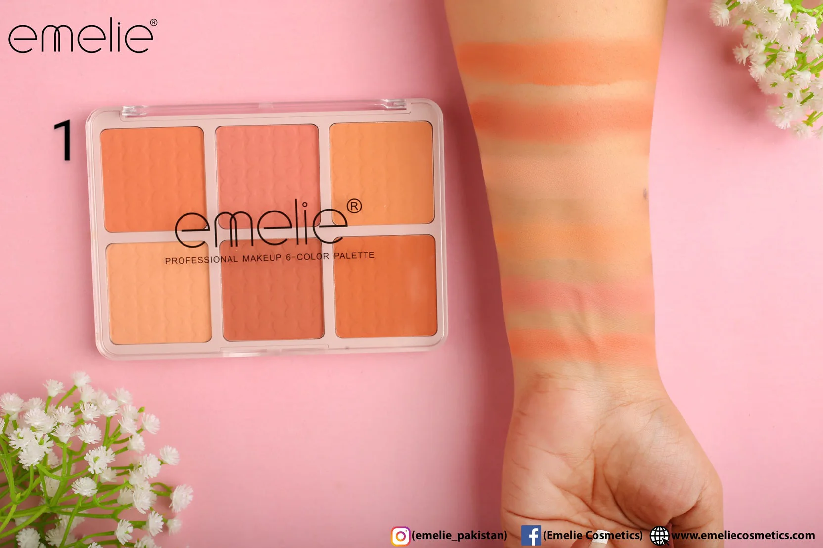 Emelie Matte Blusher 6 Color Pallete - Image 6