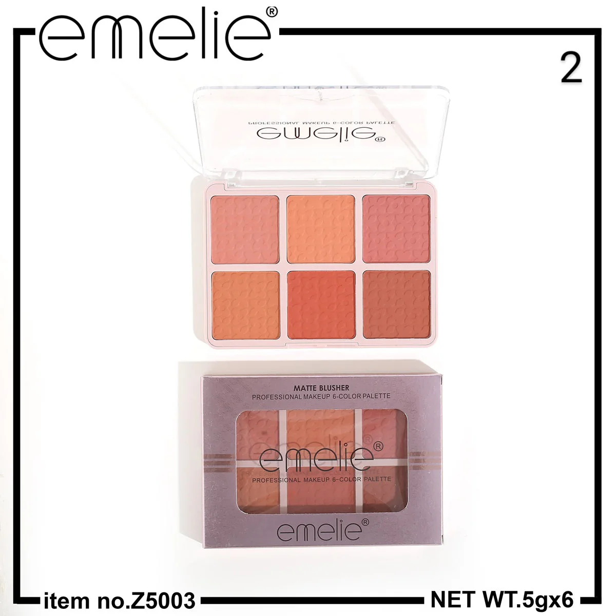 Emelie Matte Blusher 6 Color Pallete - Image 7