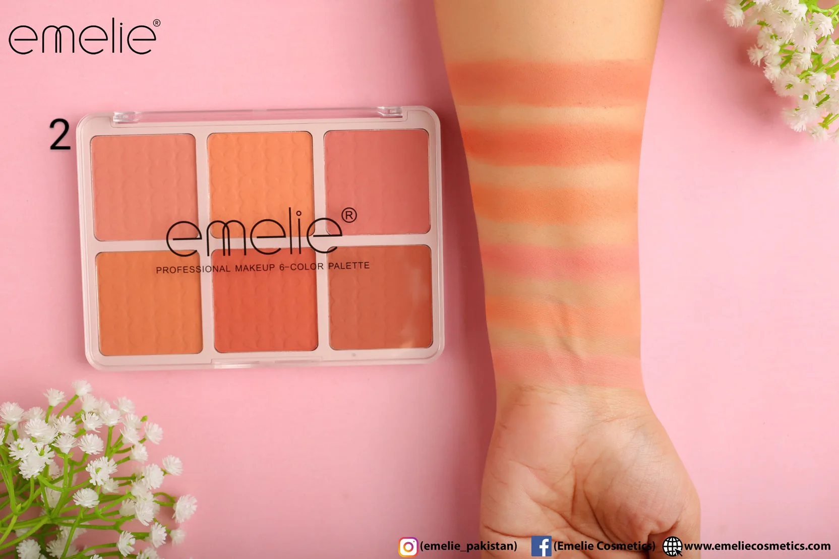Emelie Matte Blusher 6 Color Pallete - Image 8