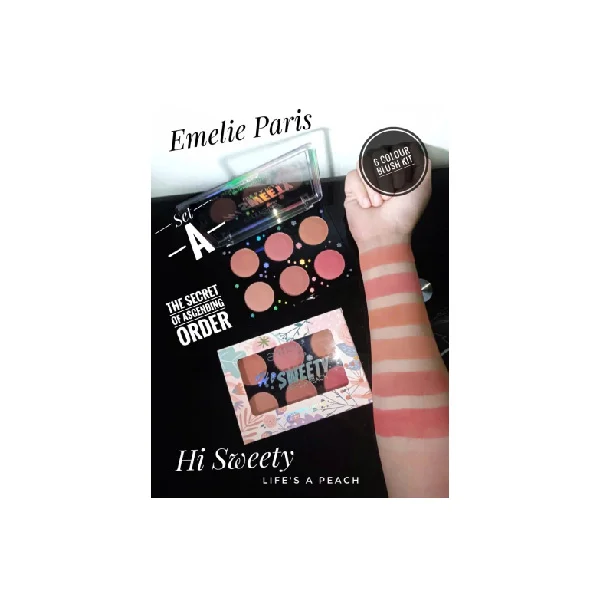 Emelie Paris Hi Sweety 6 Color Blush Kit - Image 4