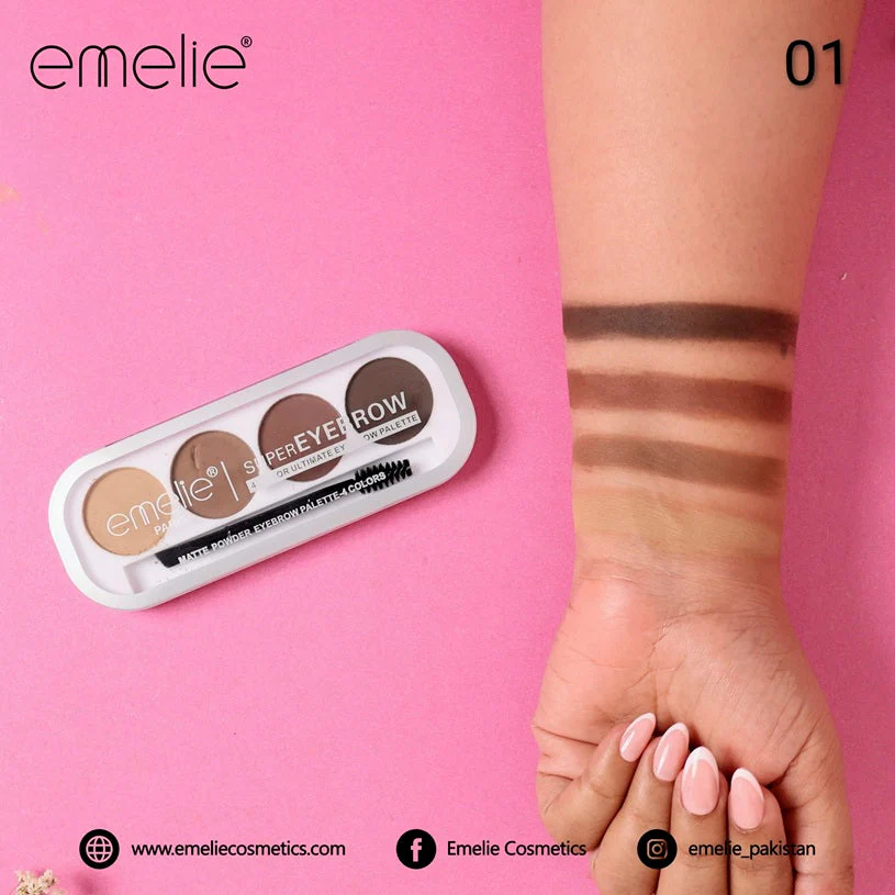 Emelie SuperEyebrow 4 Color Ultimate Eyebrow Palette - Image 2