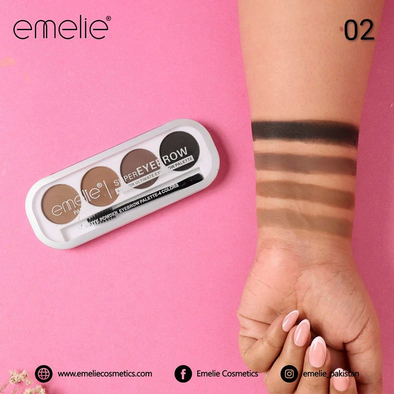 Emelie SuperEyebrow 4 Color Ultimate Eyebrow Palette - Image 3