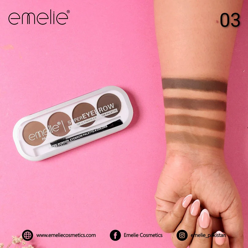 Emelie SuperEyebrow 4 Color Ultimate Eyebrow Palette - Image 4