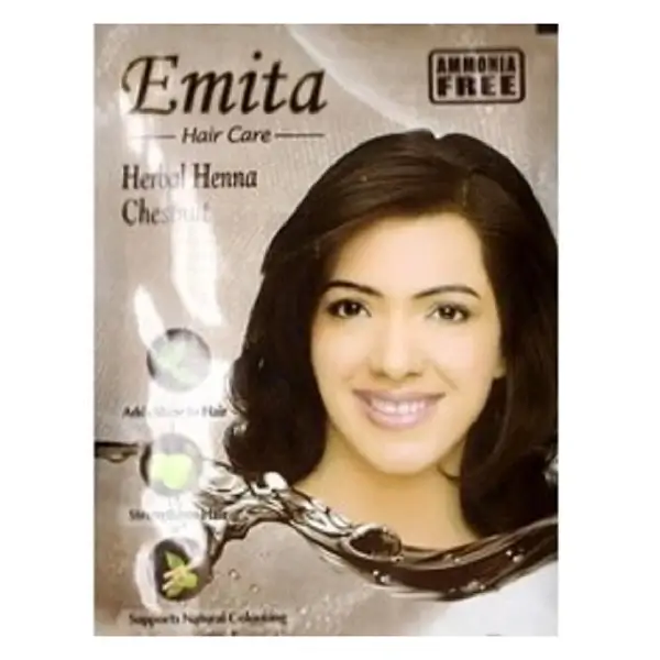 Emita Hair Care Herbal Henna Chestnut (6 Sachet in Each)