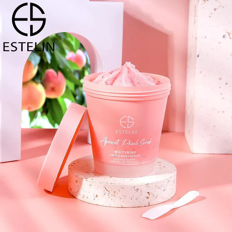 Estelin Apricot Peach Face & Body Whitening Scrub 280G - Image 3