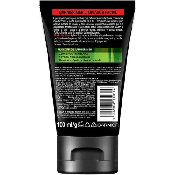 Garnier Men Acno Fight Wasabi Anti-Bacteria Brightening Foam 100ml - Image 2