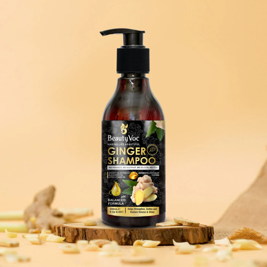 BeautyVoc Ginger Shampoo 250 ml | Best Anti-Dandruff & Hair Fall Control - Image 2