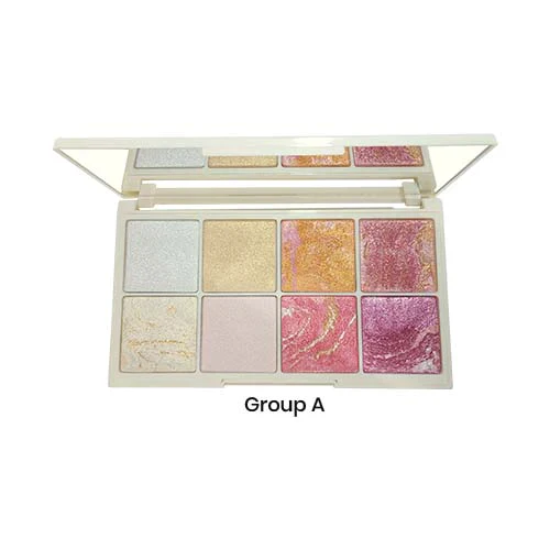 Glamorous Face 8 Colour Teracotta Blush & Shimmer Highlighter Kit - Image 3