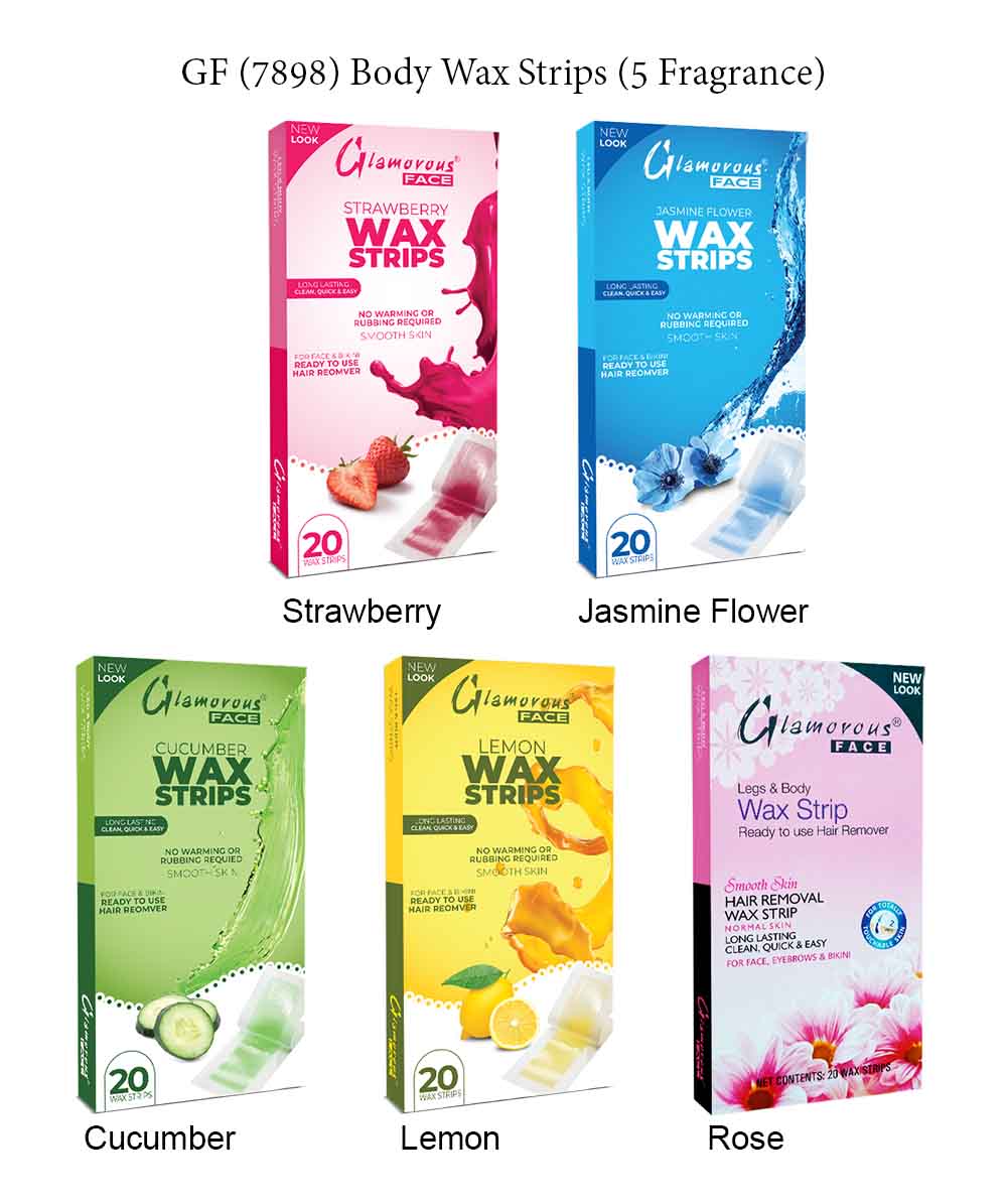 Glamorous Face Body Wax Strips 4 Flavors - Image 2