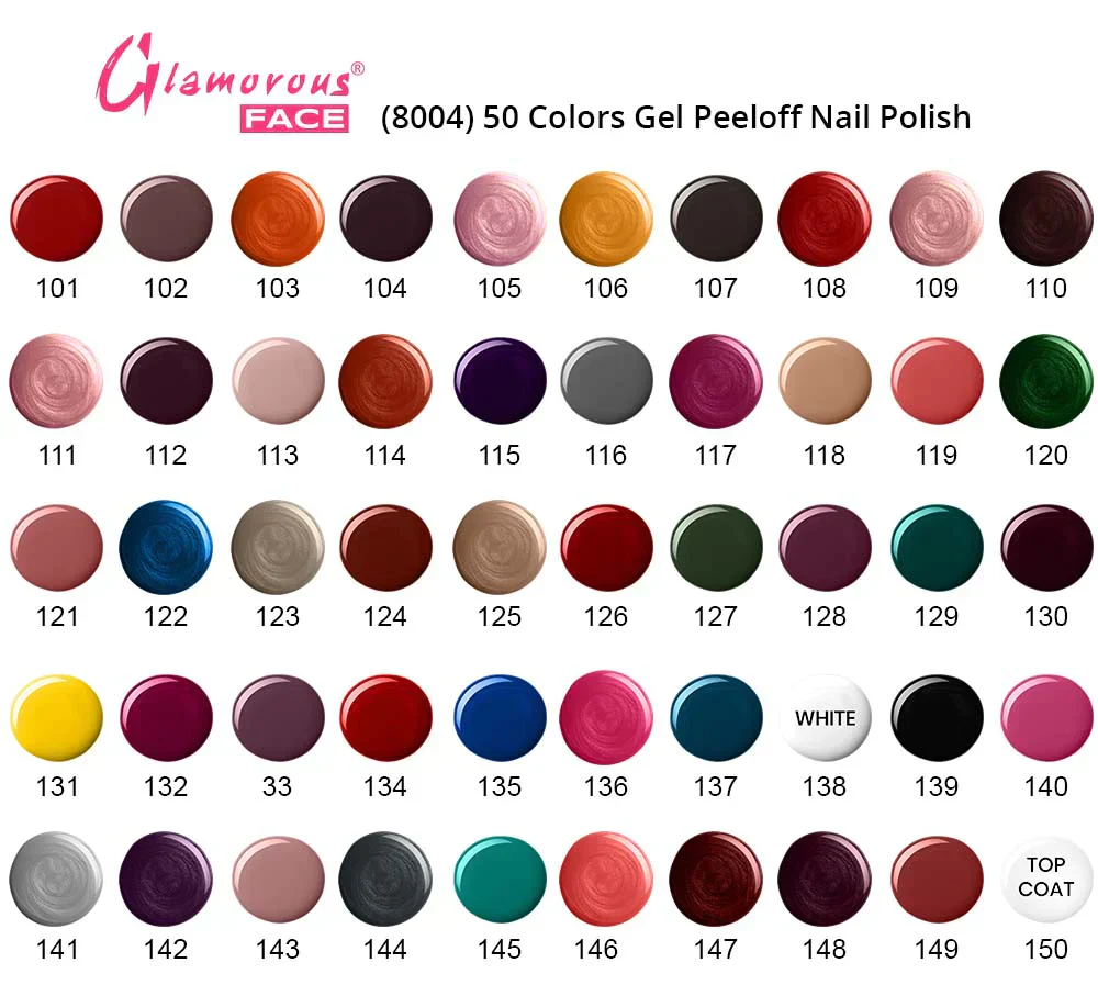 Glamorous Face Gel Peel Off Nail Polish