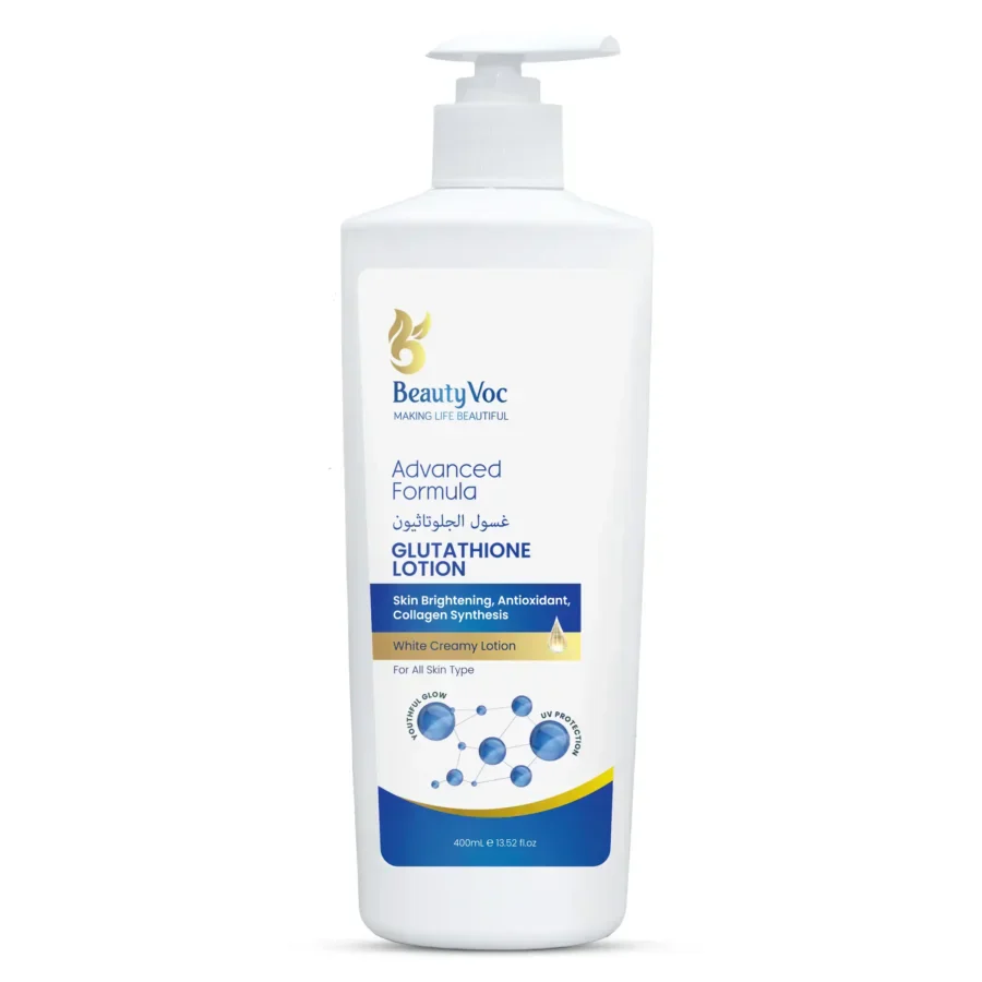 BeautyVoc Glutathione Face & Body Lotion 400ml | Brightens Skin, Reduce Dark Spots, Hydrates Skin - Image 2