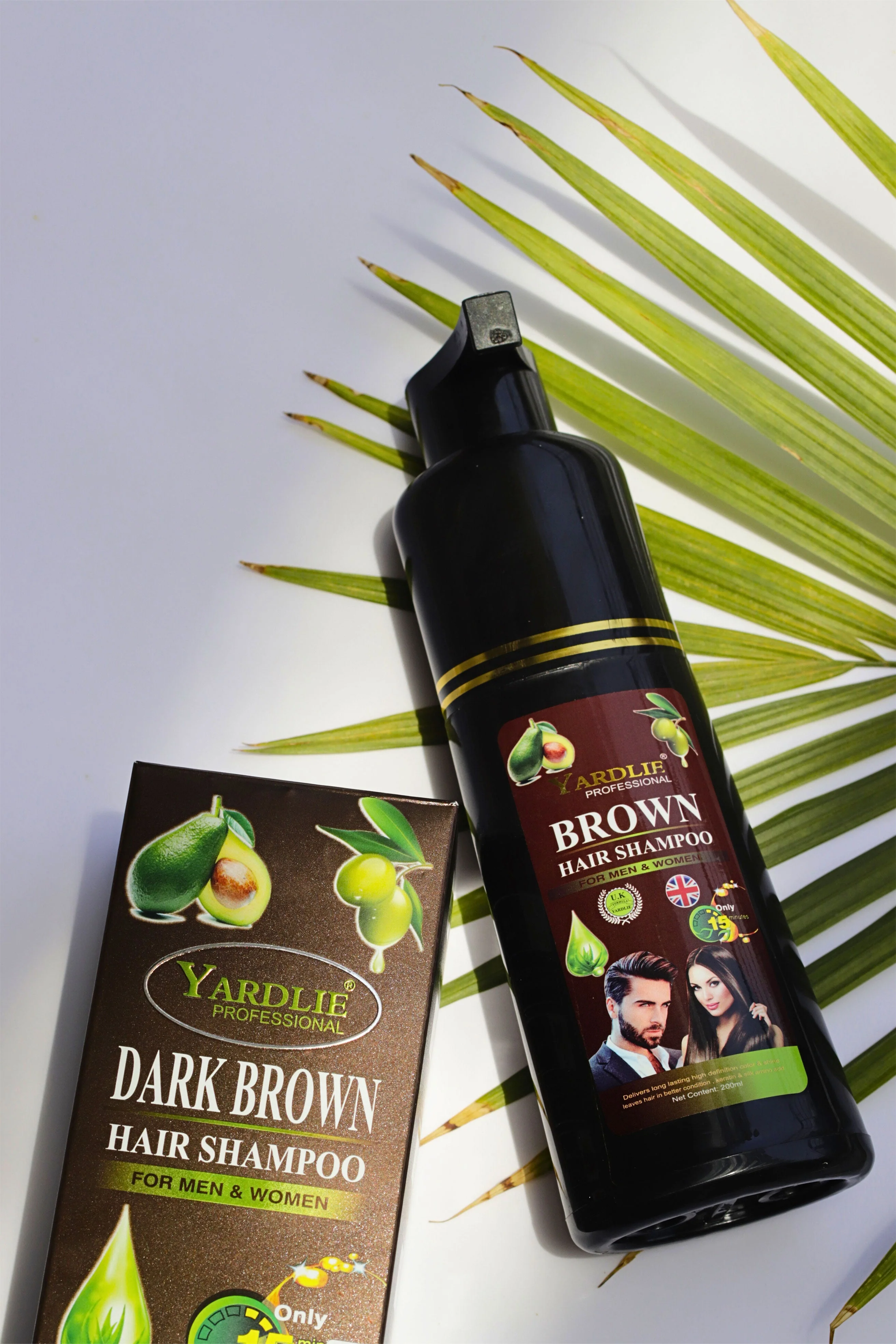 Hair Color Shampoo | Dark Brown | Yardlie | 200ml | - Image 3