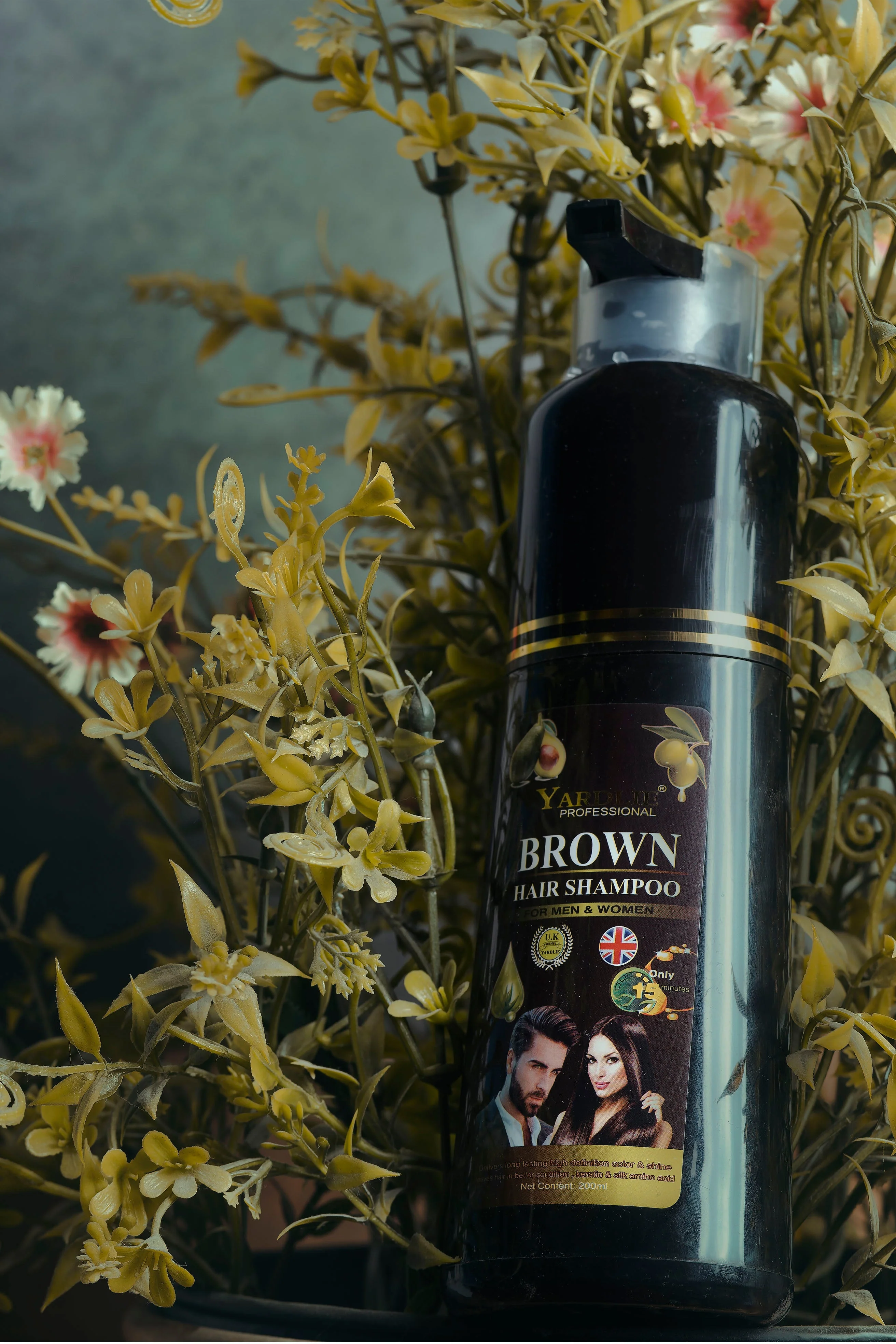 Hair Color Shampoo | Dark Brown | Yardlie | 200ml | - Image 4