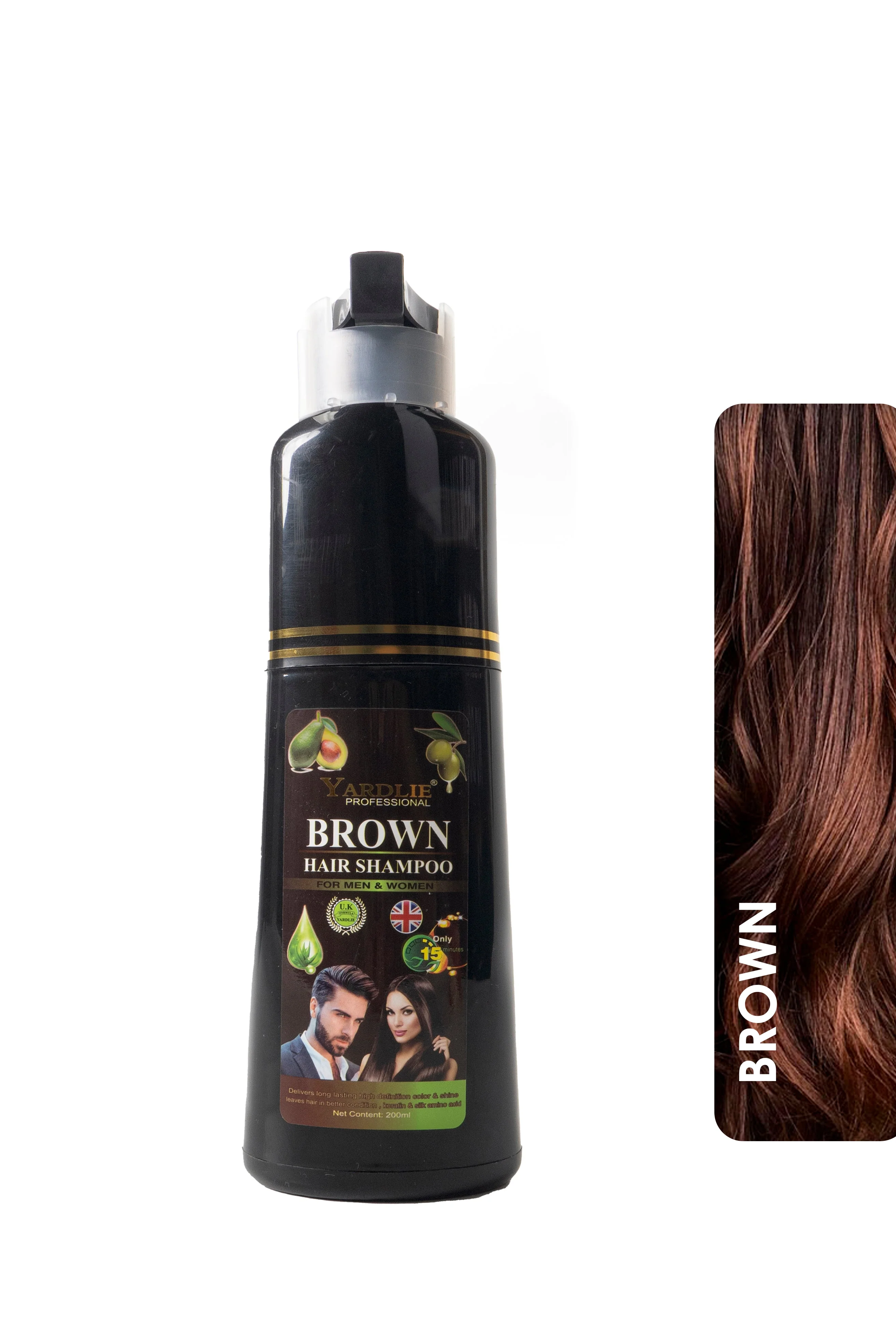 Hair Color Shampoo | Dark Brown | Yardlie | 200ml | - Image 6