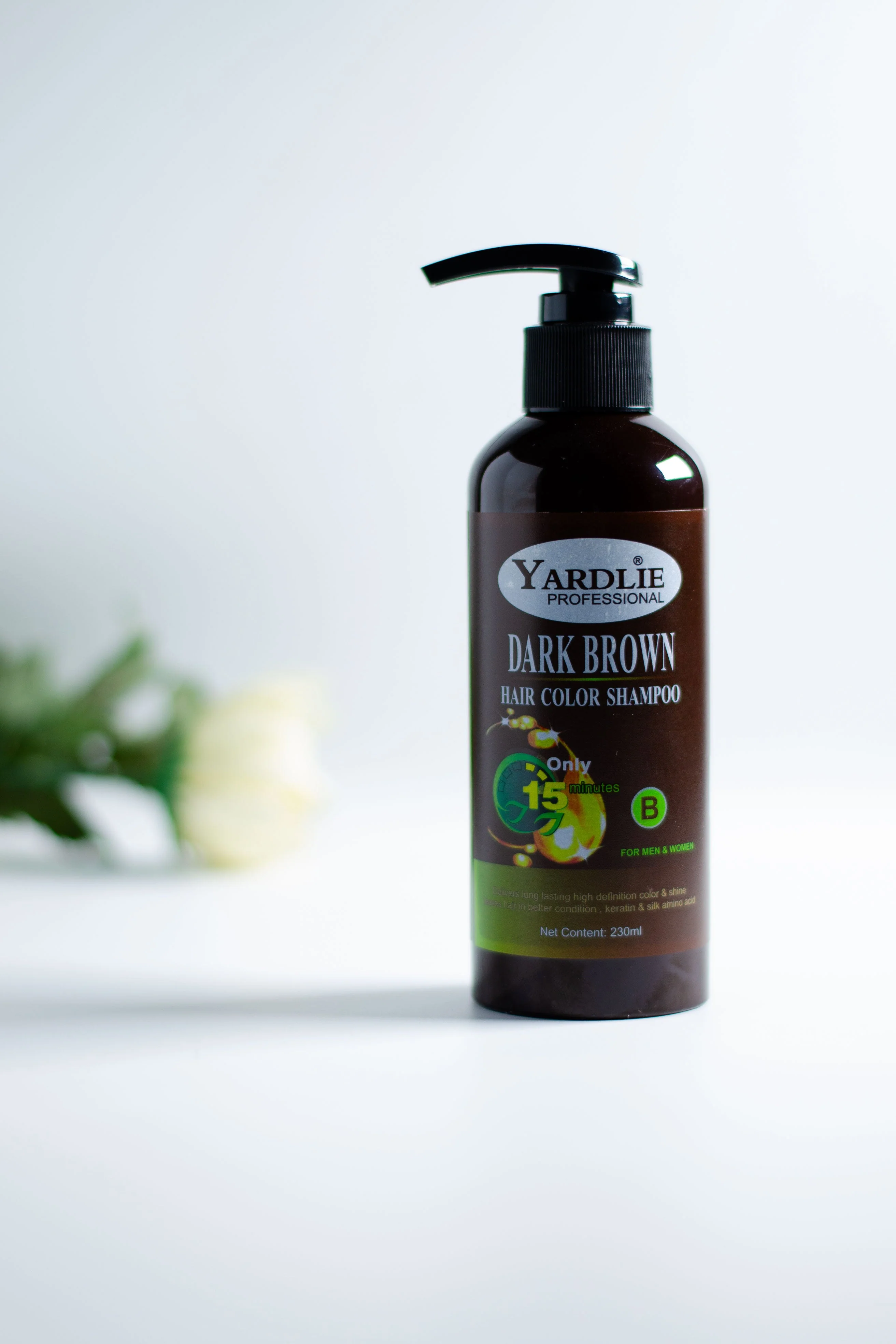 Hair Color Shampoo | Mixing Paste | Dark Brown | Yardlie | 460ml | - Image 2