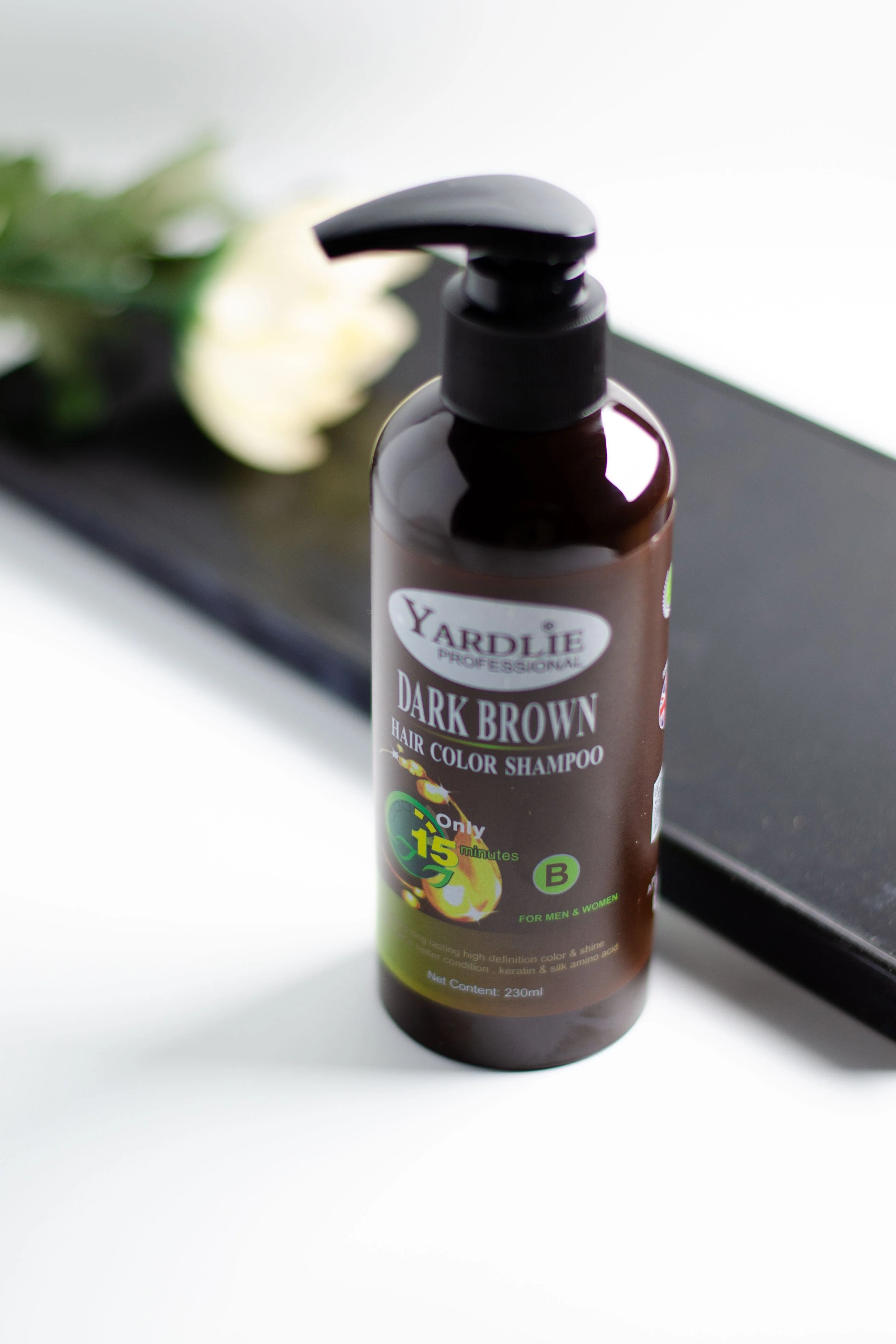 Hair Color Shampoo | Mixing Paste | Dark Brown | Yardlie | 460ml | - Image 3