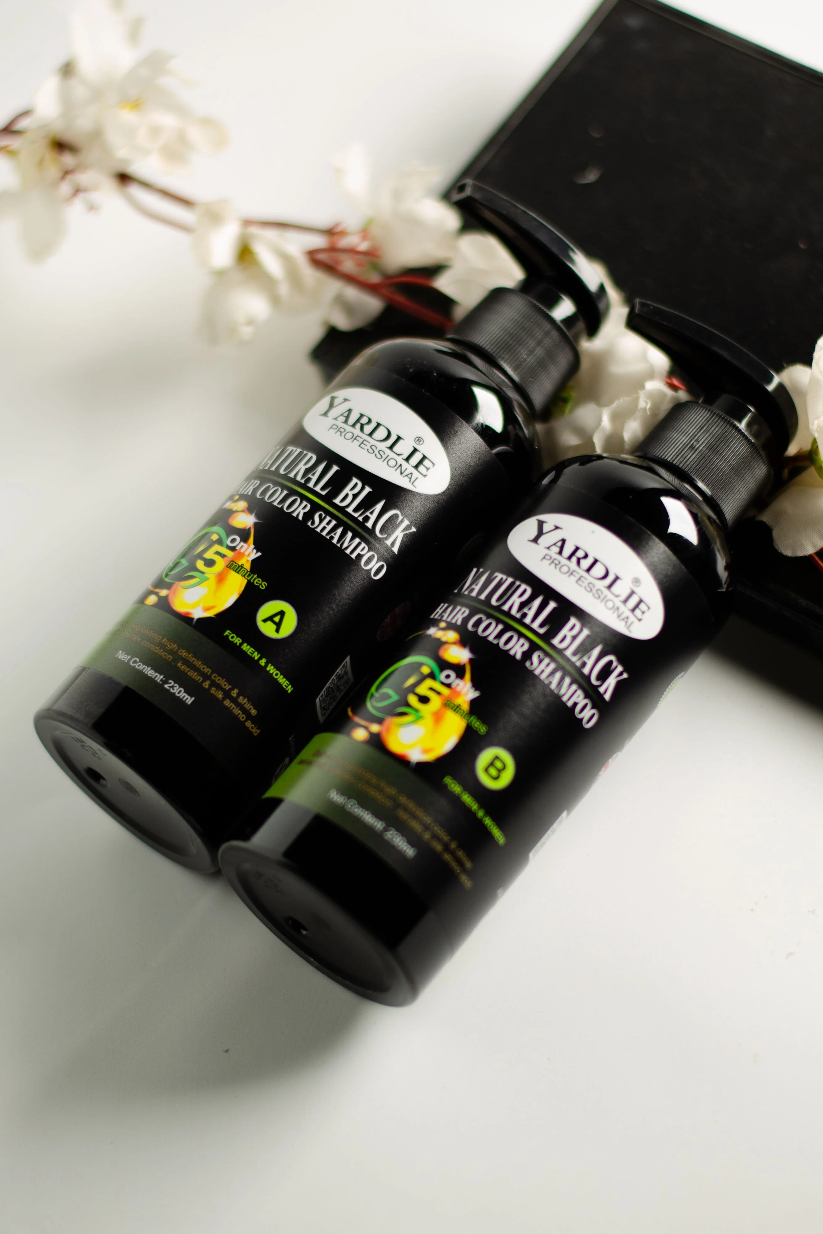 Yardlie Hair Color Shampoo | Mixing Paste | Natural Black | Yardlie | 460ml | - Image 2