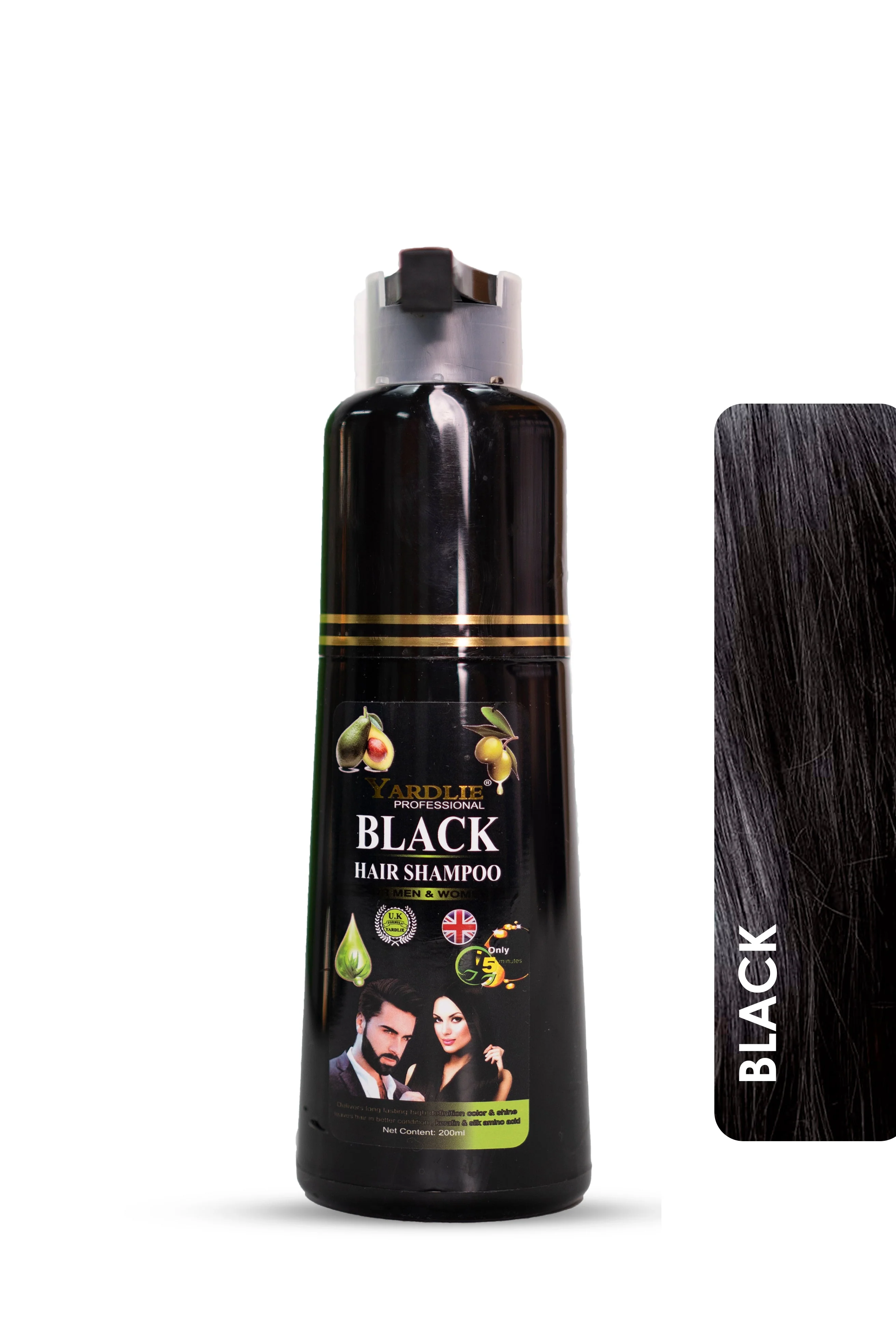 Yardlie Hair Color Shampoo | Natural Black | Yardlie | 200ml | - Image 4