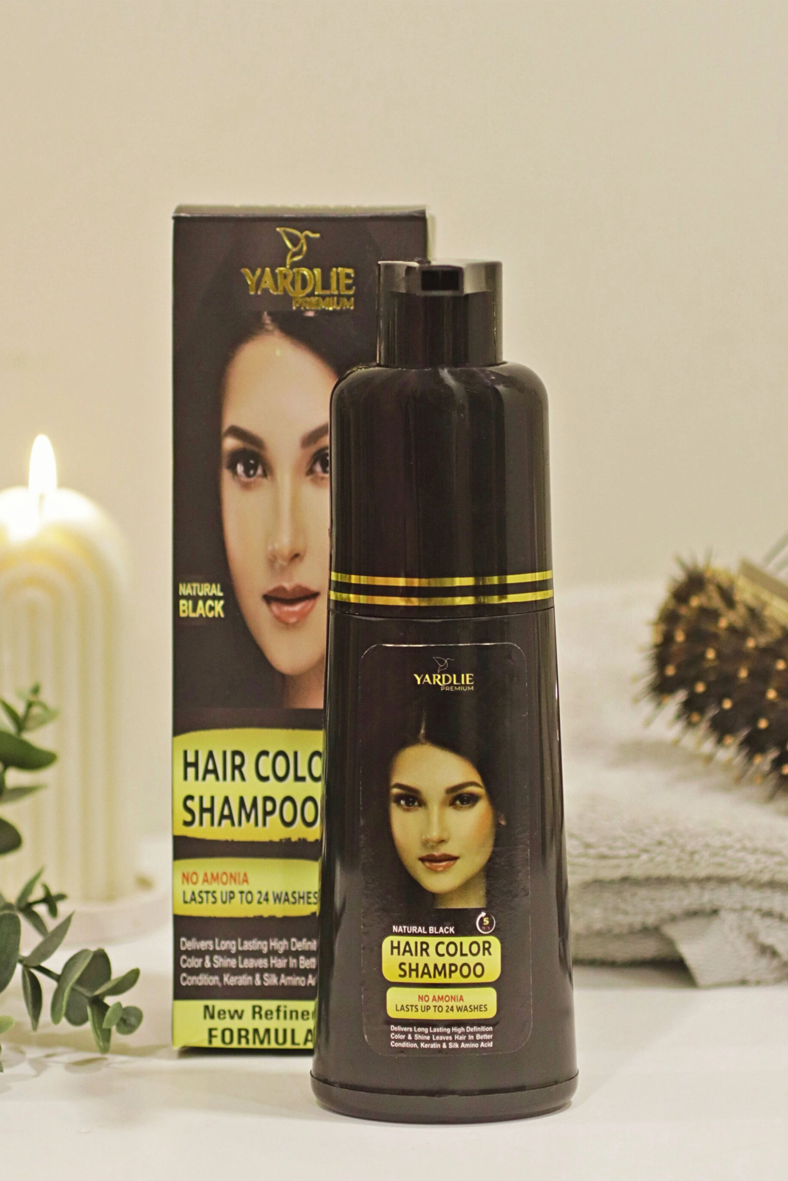 Yardlie Hair Color Shampoo | Premium Natural Black | Yardlie | 200ml | - Image 5