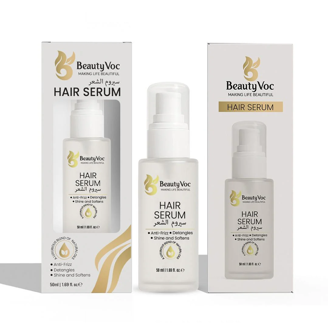 BeautyVoc Hair Serum 50ml | Anti Frizz | Heat Protect Hair Serum | Detangles, Adds Shine & Softness | Promotes Hair Growth | Non-Greasy - Image 2