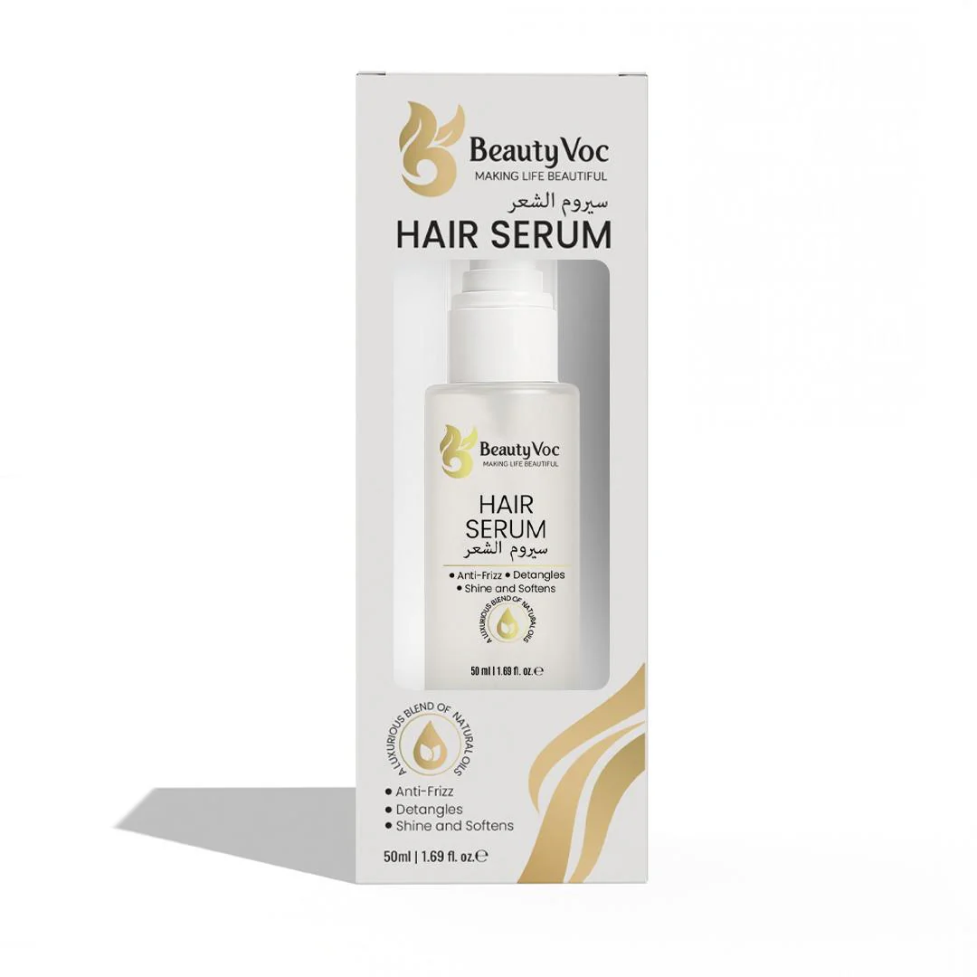 BeautyVoc Hair Serum 50ml | Anti Frizz | Heat Protect Hair Serum | Detangles, Adds Shine & Softness | Promotes Hair Growth | Non-Greasy - Image 3