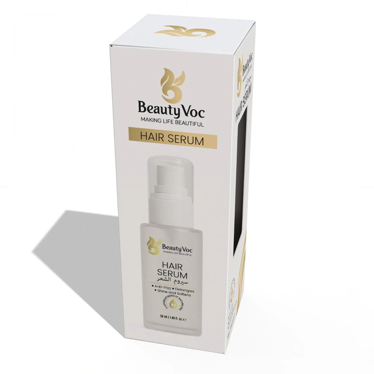 BeautyVoc Hair Serum 50ml | Anti Frizz | Heat Protect Hair Serum | Detangles, Adds Shine & Softness | Promotes Hair Growth | Non-Greasy - Image 5