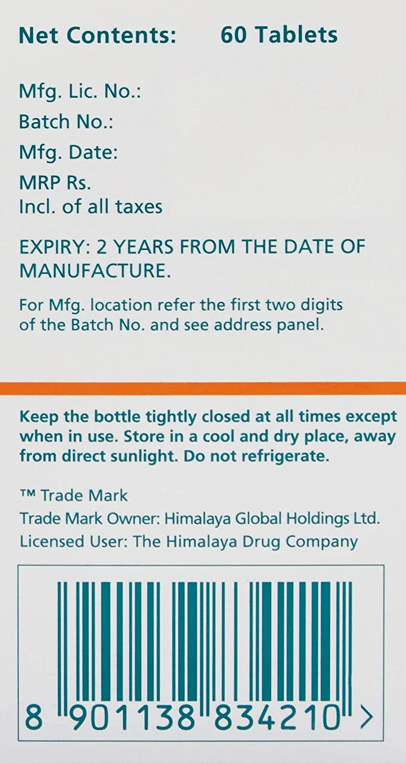 Himalaya Ashvagandha General Wellness Tablets 60 - Image 3