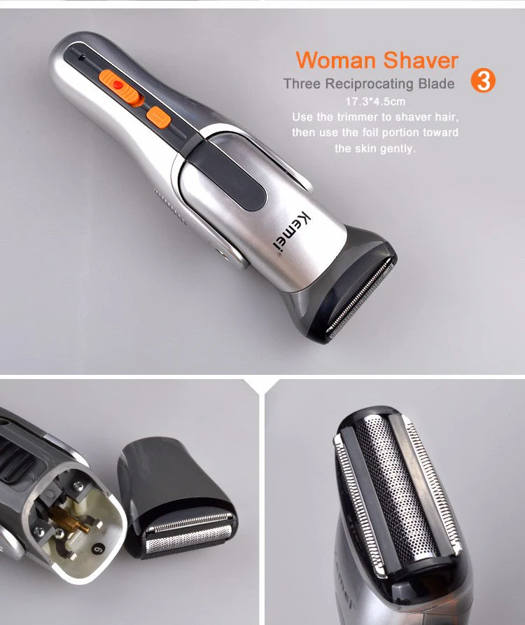 Kemei 8 in 1 Grooming Kit Hair Clipper Nose Trimmer KM-680A - Image 6
