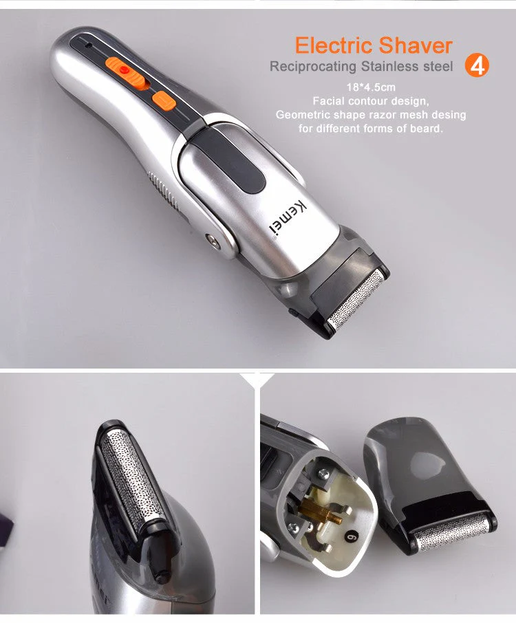 Kemei 8 in 1 Grooming Kit Hair Clipper Nose Trimmer KM-680A - Image 7
